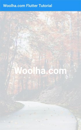Flutter - Set Background Image - Woolha